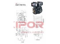 Дизельный двигатель KM178FA